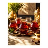 Paşabahçe 6'lı Borosilikat Cam Çay Bardağı -Tombul Model 200 ml