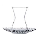 Paşabahçe 96621 6lı Şelale 140/4OZ Çay Seti - Şeffaf