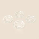 Paşabahçe Bouquet 4'lü Tatlı Tabağı - Şeffaf - 15 cm - Montajsız