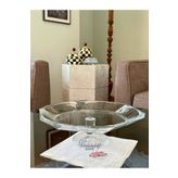 Paşabahçe Busayhome Nude Reflection Serisi Cam Kristal Ayaklı Servis Tabağı, Sunumluk, Sunum Tabağı 32x9.6 Cm