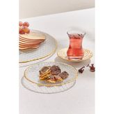 Paşabahçe Buzlu Cam Tabak Altın 16 cm - 1 Adet