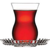 Paşabahçe Çay Seti 12 Parça Beykoz Çay Seti - Antrasit - Sarı - 1,9 lt