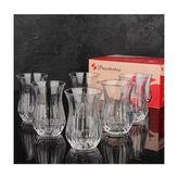 Paşabahçe Echo 6 Parça Cam Çay Bardakları Şeffaf Desenli Kulpsuz 160 ml Hacim