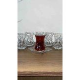Paşabahçe Kesme Polo Desenli Çay Seti