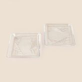 Paşabahçe Madlen 2'li Tatlı Tabağı - Şeffaf - 15X15 cm - Montajsız