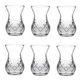 Paşabahçe Timeless Kesme Kristal Çay Bardağı 6 Parçalı Şeffaf Desenli Cam 42881