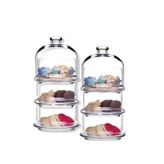 Paşabahçe Villa Patisserie 3 Katlı Kurabiyelik, 2 Adet, Küçük Boy, Renksiz