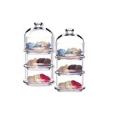 Paşabahçe Villa Patisserie Küçük Boy 2 Adet 3 Katlı Kurabiyelik Tabak