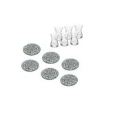 Paşabahçe Zuri Design Düz 12Cm Porselen Tabaklı 6 Kişilik Çay Seti