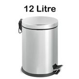Paslanmaz Çelik 12 Litre Pedallı İç Kovalı Çöp Kovası