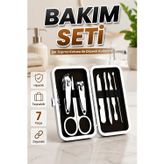 Paslanmaz Çelik Kişisel Bakım Seti – 7 Parça Taşıma Çantalı