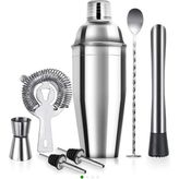 Paslanmaz Çelik Kokteyl Shaker Seti, 7 Parça Set - 0 - 1 lt