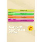 Pastel 38 Fosforlu Kalem 4'Lü Neon Renkler