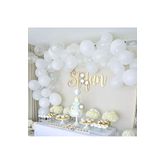Pastel Beyaz Şeffaf Balon Seti 50 Adet
