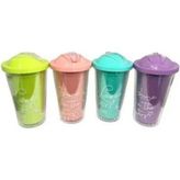 Pastel Renk Pipetli Bardak Matara 450 ml - -