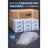 Pastör pipet - 5000 Adet (10 Kutu) 1 ml - Plastik Damlalık