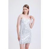 Payet Abiye Elbise | ELB35119 Silver