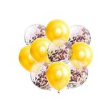 Pazariz Sarı Şeffaf Konfetili Balon