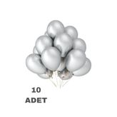 P&B COLLECTION WORKSHOP Gümüş Gri Metalik Balon 10'lu