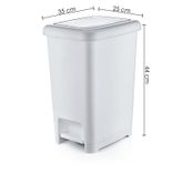 Pedallı Çöp Kovası 25 Lt Slim Beyaz
