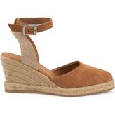 Pegia Dolgu Topuk Espadril Sandalet DG6038 - Taba
