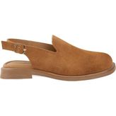 Pegia Süet Kadın Kapalı Sandalet DG6078 Taba