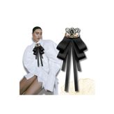 pegu baby collection SATEN SİYAH,ELYA SERİSİ,KRİSTAL TAŞ TASARIM KURDELA BROŞ,YAKA BROŞ,KADIN KRAVAT