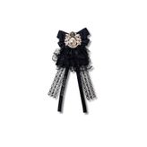 pegu baby collection TARZ SHİNE SERİ SİYAH KURDELE BROŞ,OKUL İŞ , GÖMLEK CEKET YAKA ÇİÇEK 012