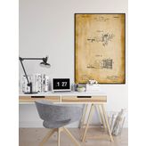Pegziz pgzzNM1222 Dekoratif Sanatsal Saç Kesme Makinesi Patent Posteri 60x90cm.