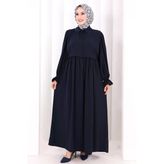 Pelerinli Elbise 6082 Lacivert