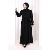Pelerinli Elbise 6082 Siyah