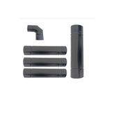 Pelet Soba Boru Set 4 Adet 33 Cm Boru Dirsek Soba Borusu Çap 8cm Siyah