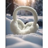 Peluş kulaklık (premium) (BEYAZ)
