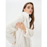 Peluş Mont Dik Yaka Çıtçıt Düğmeli Cepli