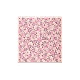 Pembe Başak Desen Twill İpek Eşarp