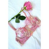 Pembe Bralet Südyen İç Çamaşırı Takımı
