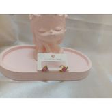 PEMBE DİNAZORLU KIZ ÇOCUK KÜPESİ