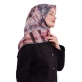 Pembe Ekose Pamuk Eşarp
