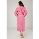 Pembe Filoşlu Cotton Bayan Bornozu