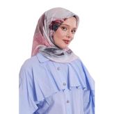 Pembe Fırça Desen Pamuk Eşarp