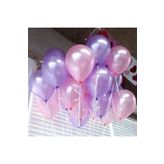 Pembe - Lila Metalik Balon 20 Adet