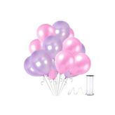 Pembe - Lila Metalik Balon 50 Adet