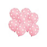 Pembe Puantiyeli Lateks Balon 10 Lu M465