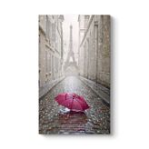 Pembe Şemsiye Tablosu 30 x 50