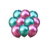 Pembe-yeşil Krom Balon 20 Adet
