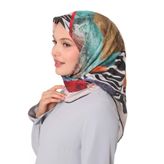 Pembe Zebra Desen Pamuk Eşarp