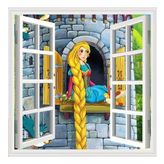 Pencere Poster Duvar Kağıdı Rapunzel Yapışkanlı Sticker