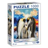 Penguen Ailesi Puzzle 1000 Parça Renkli 6+