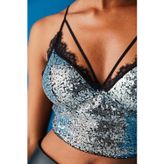Penti Gri Pul Payet Desteksiz Bralet
