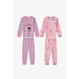 Penti Kız Çocuk Pembe Season Fun Pamuklu Uzun Kollu 2'li Pijama Takımı